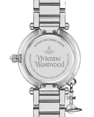 Vivienne Westwood Mother Orb Iridescent Dial Stainless Steel Strap Watch