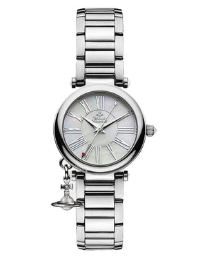 Vivienne Westwood Mother Orb Iridescent Dial Stainless Steel Strap Watch