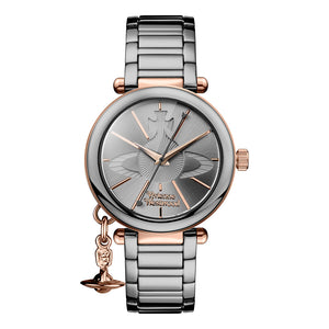 Vivienne Westwood Kensignton Watch Grey Dial & Titanium Plated Ceramic Bracelet