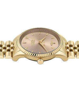 Vivienne Westwood Seymore Pink Dial Gold Strap Watch