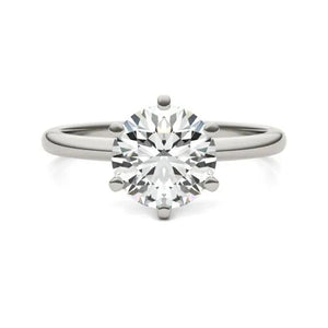 14K White Gold IGI Certified G-VS Round Lab Grown Diamond Engagement Ring