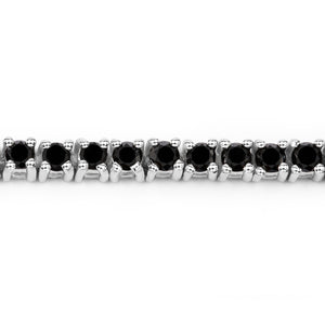 Sterling Silver 2.19 Carat Genuine Black Diamond Bracelet