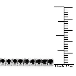 Sterling Silver 2.19 Carat Genuine Black Diamond Bracelet