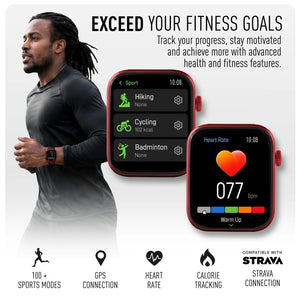 Reflex Active SPECTRA 300 S LITE - Amoled, Red Aluminium Bezel, Black Silicone Strap