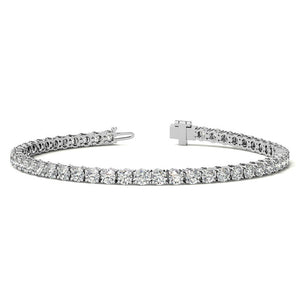 14K/Sterling Silver Lab Grown Diamond Tennis Bracelet 6.00CTW