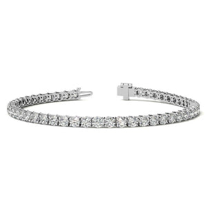 14K/Sterling Silver Lab Grown Diamond Tennis Bracelet 6.00CTW