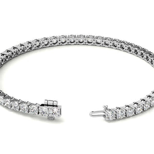 14K/Sterling Silver Lab Grown Diamond Tennis Bracelet 6.00CTW