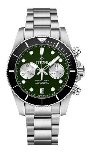 TITONI Seascoper Chronograph Automatic Gents Watch 94300 S-BK-733