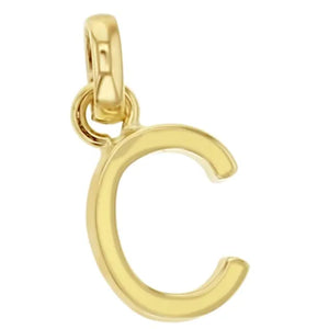 9KY GOLD Alphabet Initial Charm