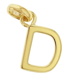 9KY GOLD Alphabet Initial Charm