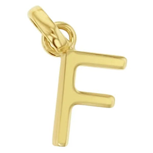 9KY GOLD Alphabet Initial Charm
