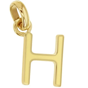 9KY GOLD Alphabet Initial Charm