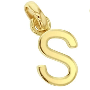 9KY GOLD Alphabet Initial Charm