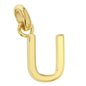 9KY GOLD Alphabet Initial Charm