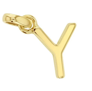 9KY GOLD Alphabet Initial Charm