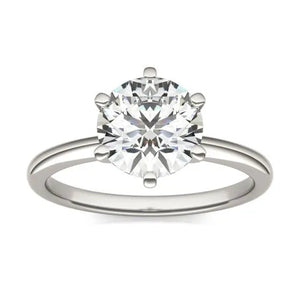 14K White Gold IGI Certified G-VS Round Lab Grown Diamond Engagement Ring