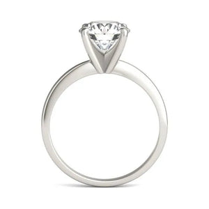 14K White Gold (G-VS) Round Lab Grown Diamond Solitaire Engagement Ring