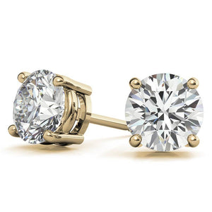 14K White Gold Lab Grown Diamond Stud Earrings 4CTW