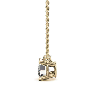 14K 2.00 CTW AGI Certified Lab-Grown Emerald-Cut Diamond Solitaire Pendant