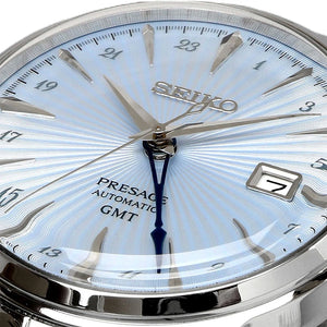 SEIKO Presage Cocktail Time GMT Light Blue Stainless Steel SSK037J1