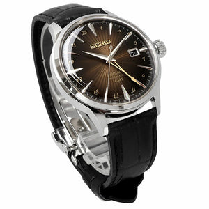 SEIKO Presage Cocktail Time GMT Brown Dial Leather Band SSK039J1