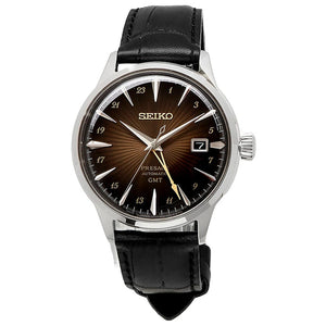 SEIKO Presage Cocktail Time GMT Brown Dial Leather Band SSK039J1