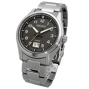 SEIKO Quartz Sapphire 100M Simple Men's Dark Grey SUR569P1
