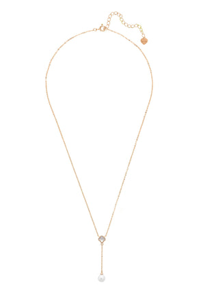 Lucky Clover Pearl Choker Necklace Rosegold