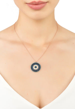 Evil Eye Large Pendant Rosegold