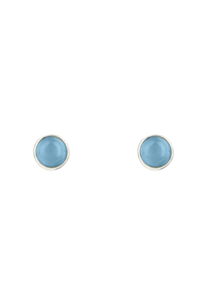 Petite Stud Earring Silver Turquoise
