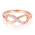 14K Rose Gold Wedding Band Women Diamond Ring MKR7112