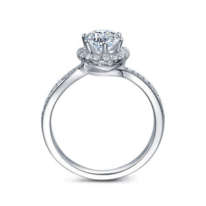 18CT White Gold Brilliant Cut Semi Diamond Mount