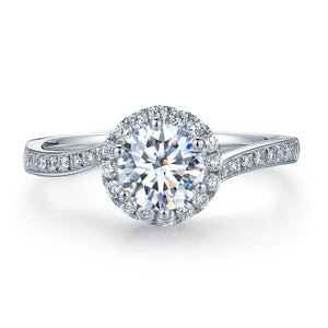 18CT White Gold Brilliant Cut Semi Diamond Mount