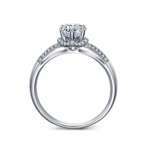 18CT White Gold Brilliant Cut Semi Diamond Mount