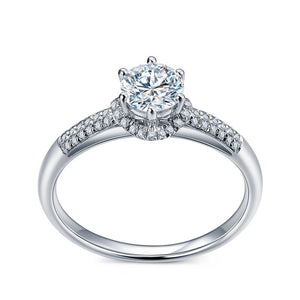 18CT White Gold Brilliant Cut Semi Diamond Mount