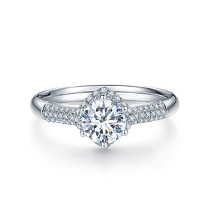 18CT White Gold Brilliant Cut Semi Diamond Mount