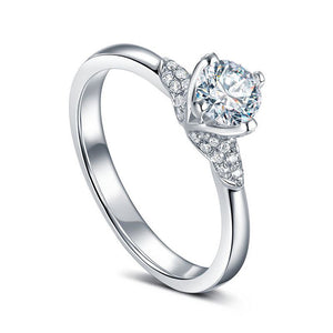 18CT White Gold Brilliant Cut Semi Diamond Mount