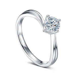 18CT White Gold Brilliant Cut Diamond Mount