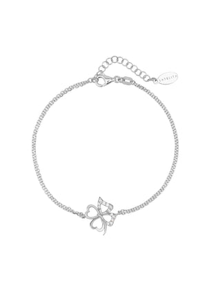 Lucky Shamrock Clover Bracelet Silver