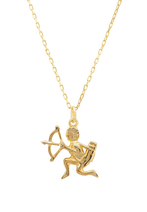 Zodiac Star Sign Necklace Gold Sagittarius