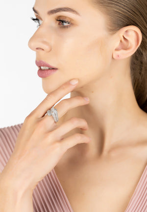 Unicorn Sparkling Ring Silver