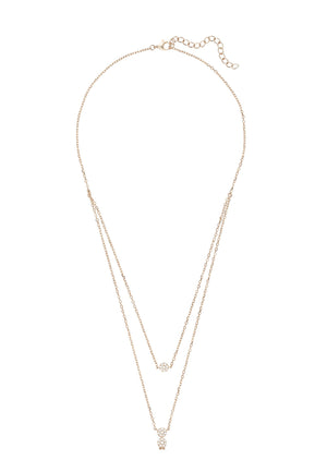 Pearl & Sparkles Layered Necklace Rosegold