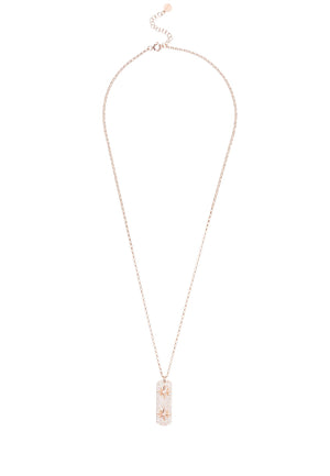 Cartouche Starburst Necklace Rosegold