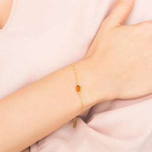 Pisa Mini Teardrop Bracelet Gold Citrine