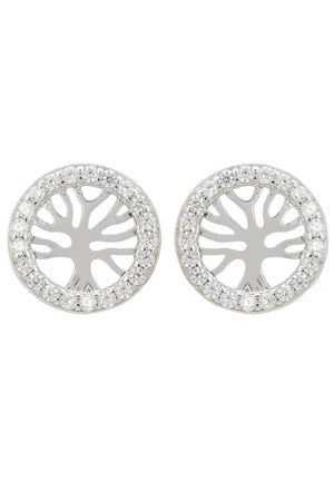 Tree of Life Stud Earring Silver