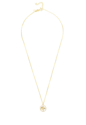 Tree of Life Chakra Pendant Necklace Gold
