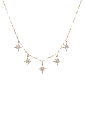 Starburst Choker Necklace Rosegold