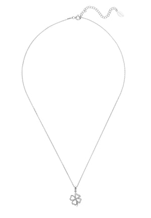 Lucky Shamrock Clover Necklace Silver