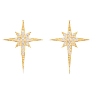 North Star Small Stud Earring Gold