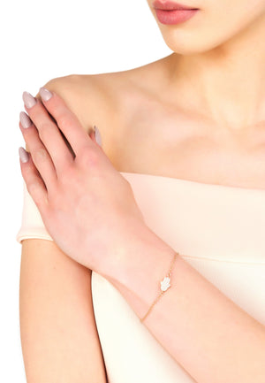 Hamsa Lucky Charm Bracelet Rosegold